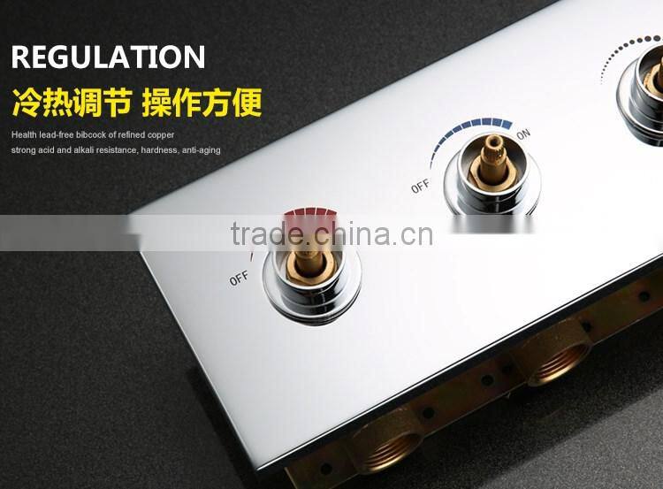 LABRAZE LE800600 shower panel with LED light and thermostatic faucet