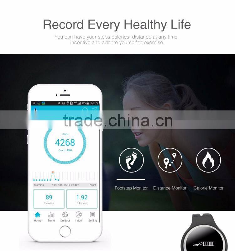 Touch Screen Smart Wristband E06 Bracelet Fitness Wearable Tracker Waterproof IP67 Bluetooth Watch for Android 4.4 IOS