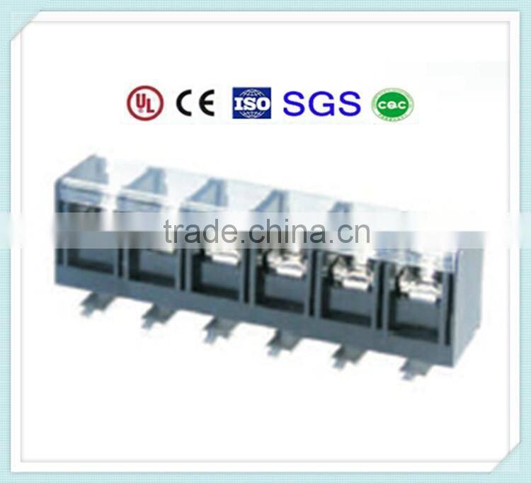 Barrier Wider Pin Terminal Block with Transparent Cover KDTE75 600V 40A 13mm Pitch