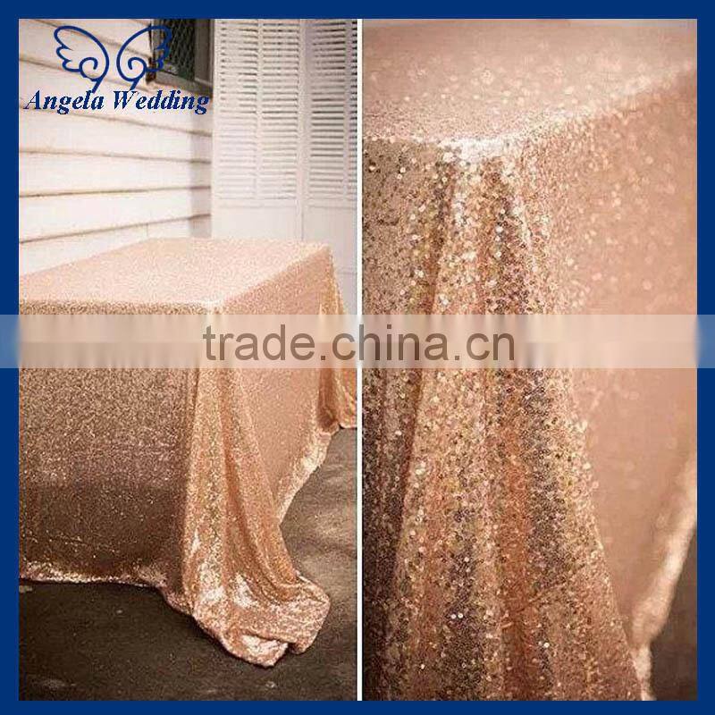 SQ001MA Whole sale low price metallic mesh sequence wedding mint green sequin table cloth