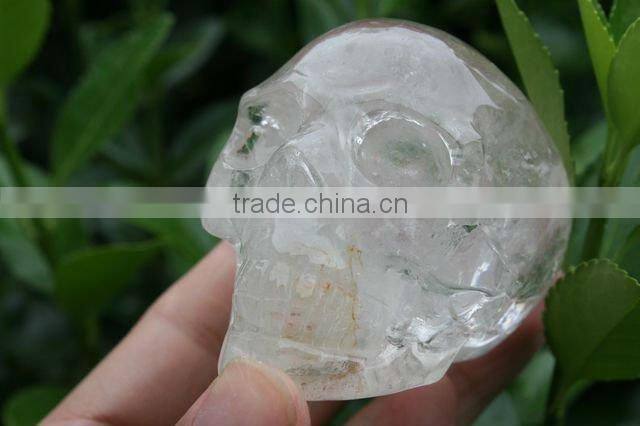 NATURAL ROCK Clear Quartz Crystal Skull