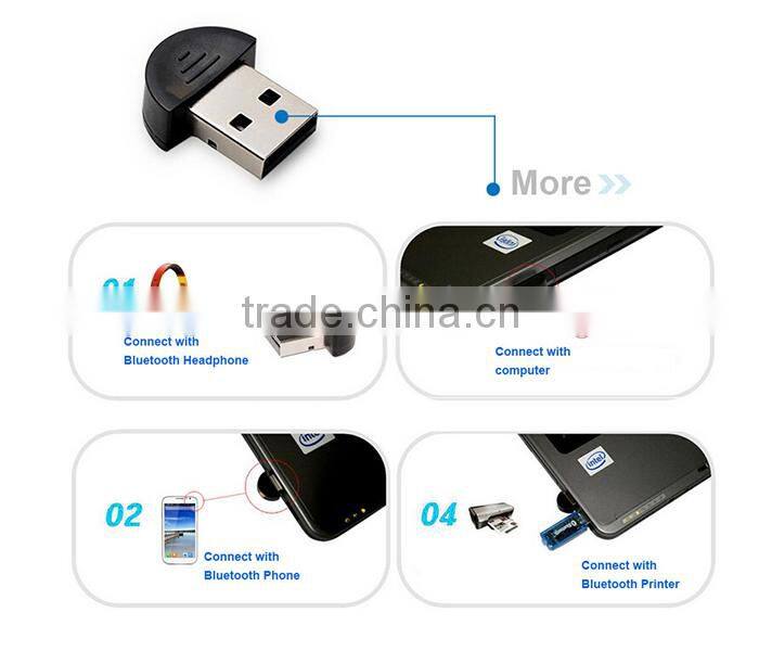 HOT NEW 2014 Mini USB 2.0 Bluetooth V2.0 EDR Dongle Wireless Adapter