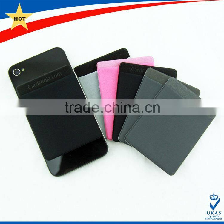 elastic fabric cellphone credit card holder