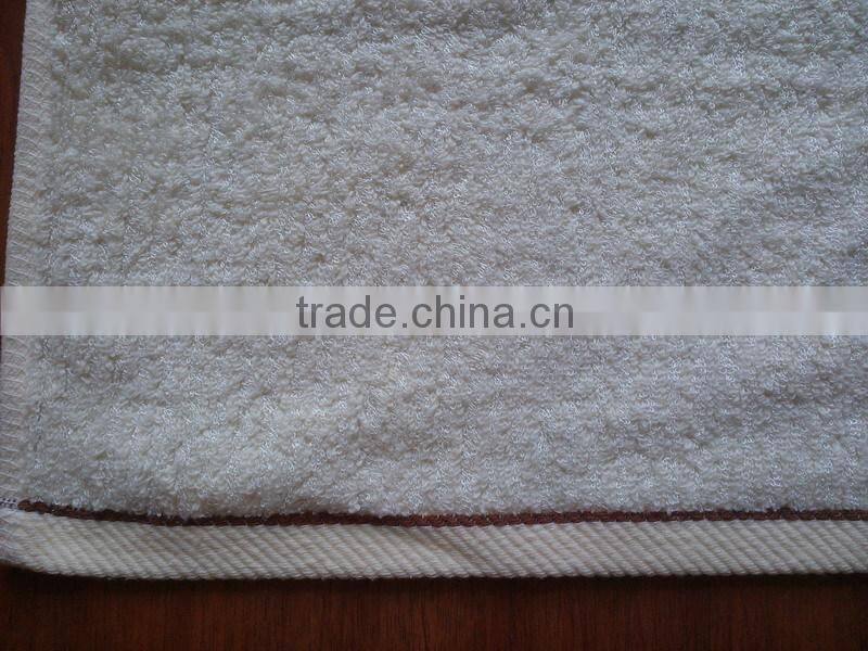 Satin Border Bamboo Cotton Bath Towel