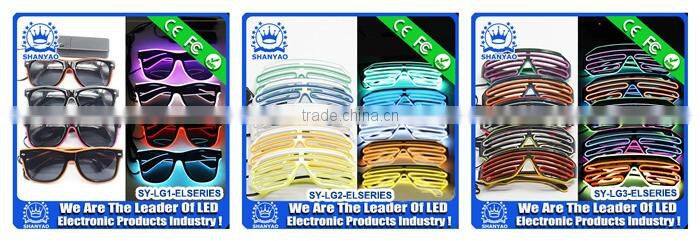2016 Wholesale EL Light Up Glasses For Events And Party Supplies