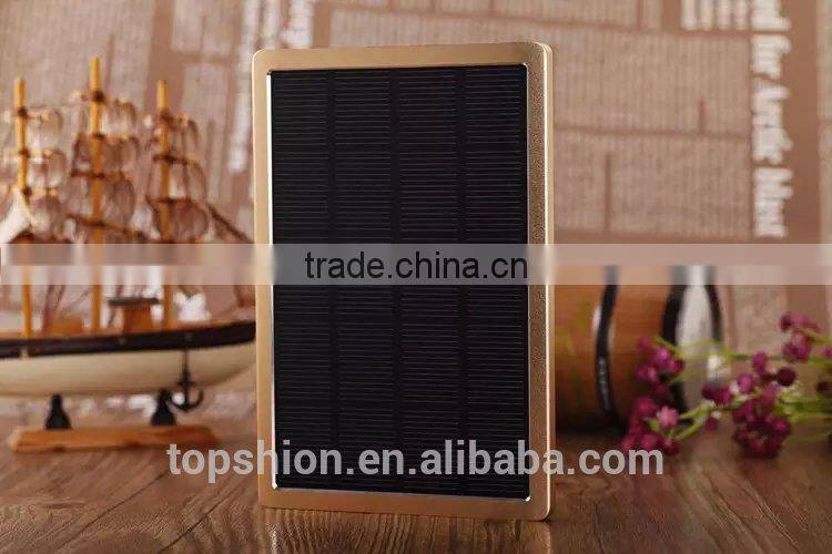 2015 hottest selling battery charger for iPhone 6 solar charger power bank 10000mah