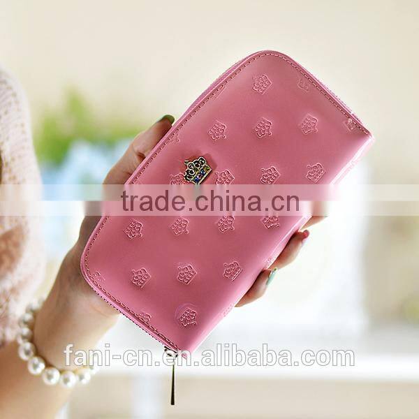 2015 newest design fashion style PU leather clutch wallets for ladies