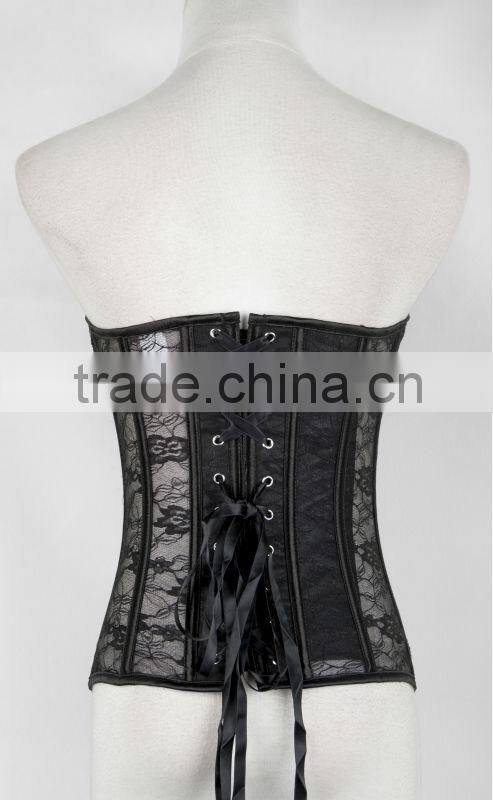 Good Quality Stocklot Hot Sale Black Sexy Fat Women Corset