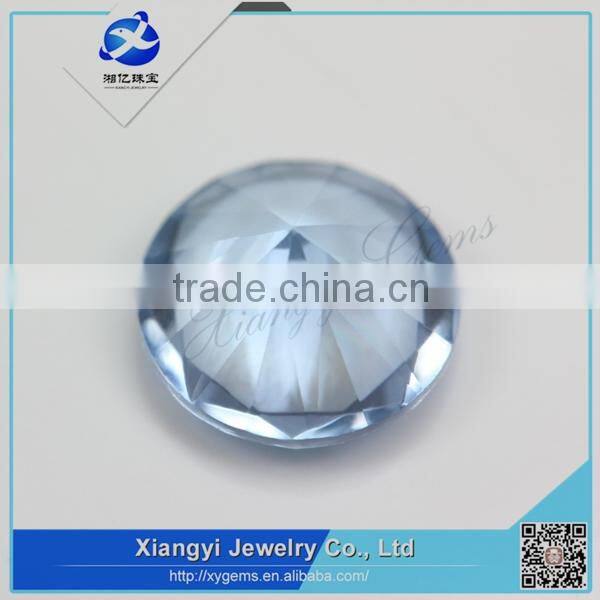2015 promotion products round diamond cut bulk spinel blue gemstone