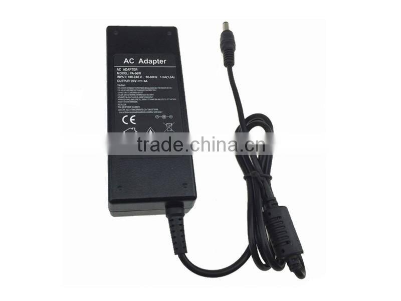 Stock wholesale 24v 4a ac power adapter with CE approved for speaker