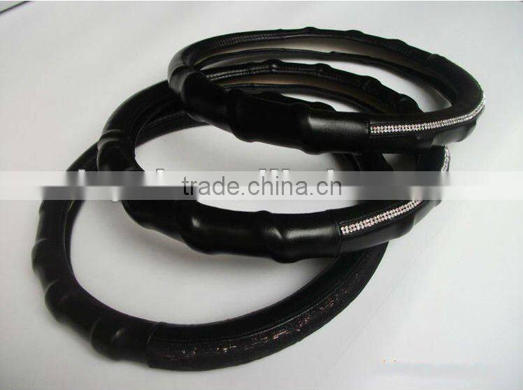 top class exported lamb skin cool steering wheel cover concave-convex