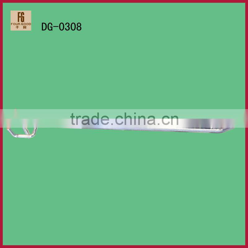 Metal chrome waterfall display hook for slatwall system