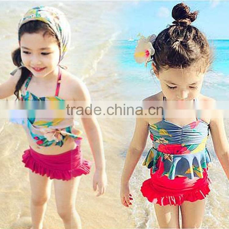 2016 lovely new stylish watermelon Polka Dot girls bathing suit ,girl bikini swimsuit Wear