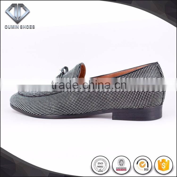 Dance loafer shoes Small diamonds looks very nice Stage performances, party shoes
