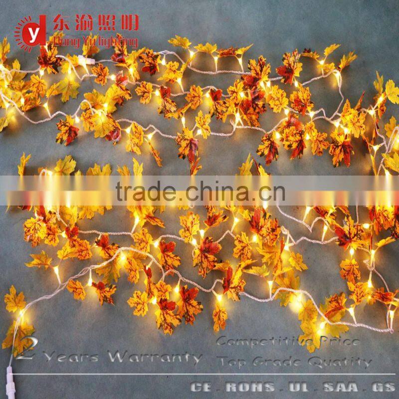 celling hanging christmas decoration fairy string light with maple leaf