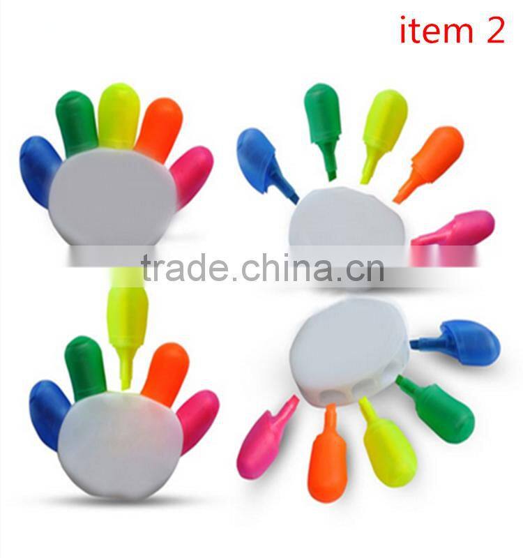 Promotional selling best smart fashional colorful pen highlighter 2016