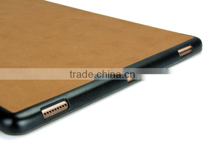 Factory New Arrival Ultra Thin Tri-folding Tablet PU Leather Smart Cover for iPad Pro