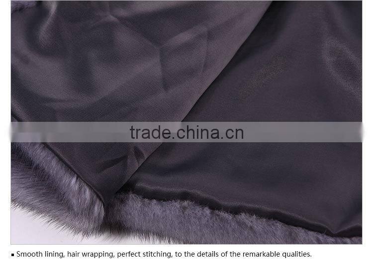 Fashion luxury light purple real women mink fur coat for sale