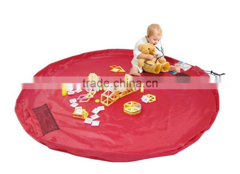 Wholesale portable toy storage mat for children, toy organizer bag quick pouch