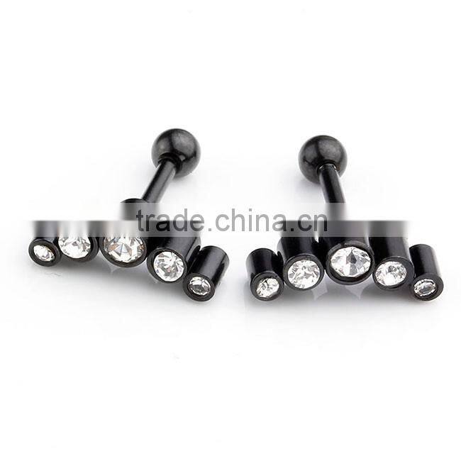The fresh tunnel plugs stainless steel ear cartilage earrings jewelry fashion earrings