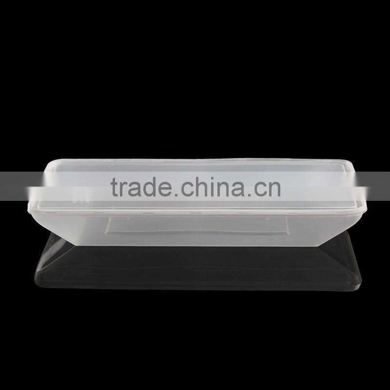 Fish meat plastic container PP plate disposable plastic plates 1100ml