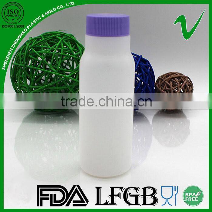 oval hot sale disposable plastic milk bottles with screw cap