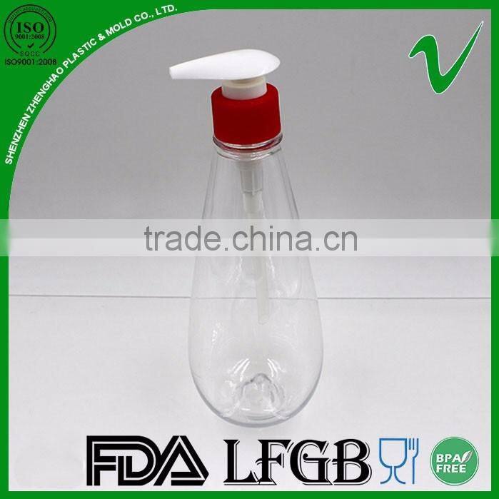 500ml cylinder spray plastic detergent bottle transparent in shenzhen