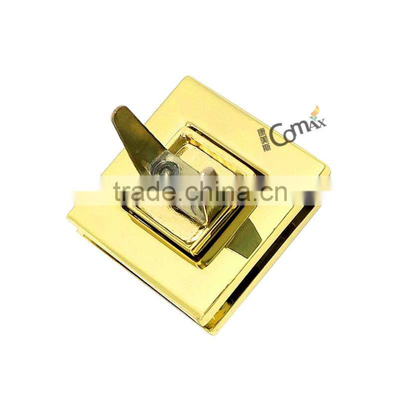 High Quality Bag Accessories Gold Metal Turn Lock