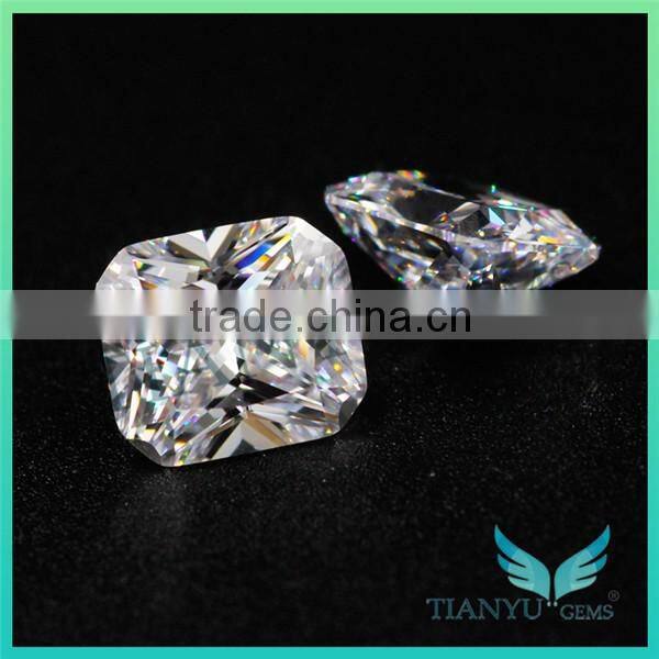 Wholesale Loose Synthetic CZ Stone 8*10 White Heat Octagon Cubic Zircon Price