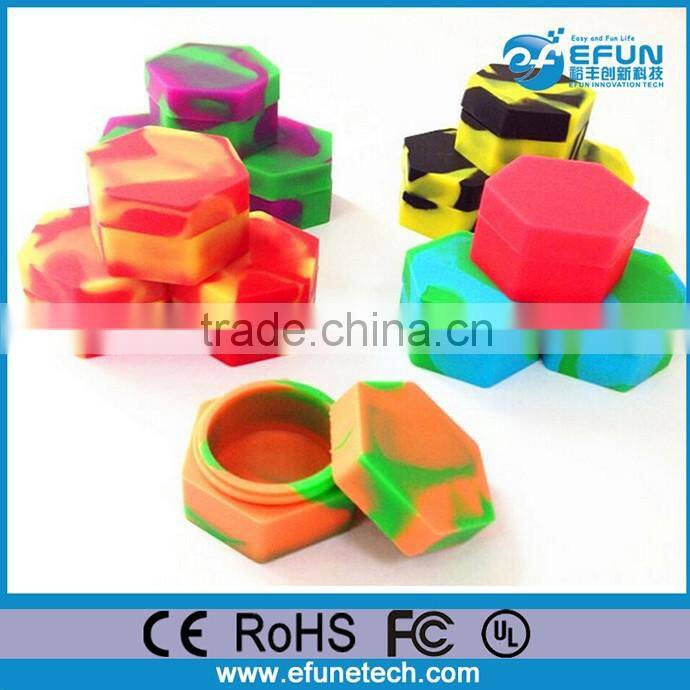 food grade silicone rubber dab wax/oil container,non-stick wax oil container storage jar