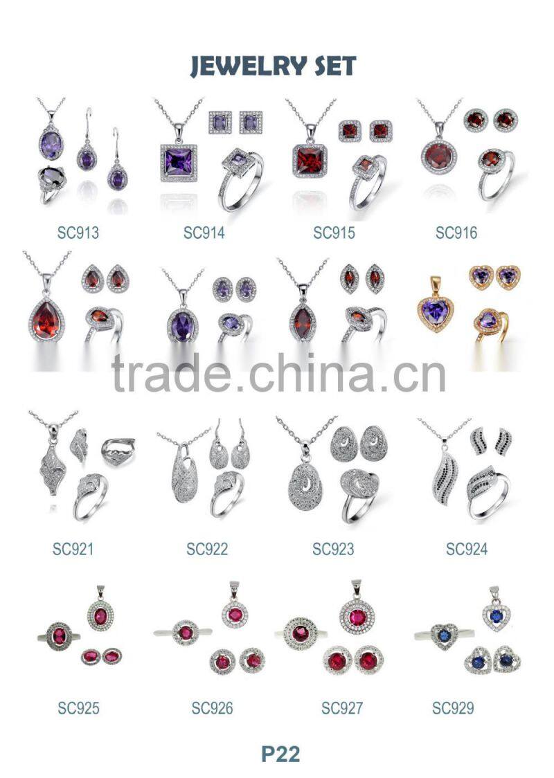 Factory price silver pretty jewelry set