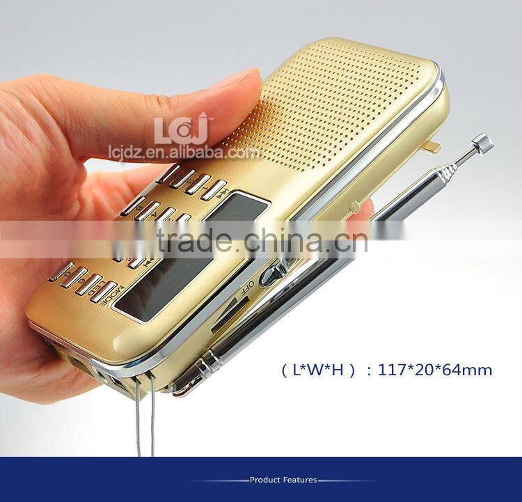 L-218 Hot sale MP3 FM radio player with mp3 player and speaker