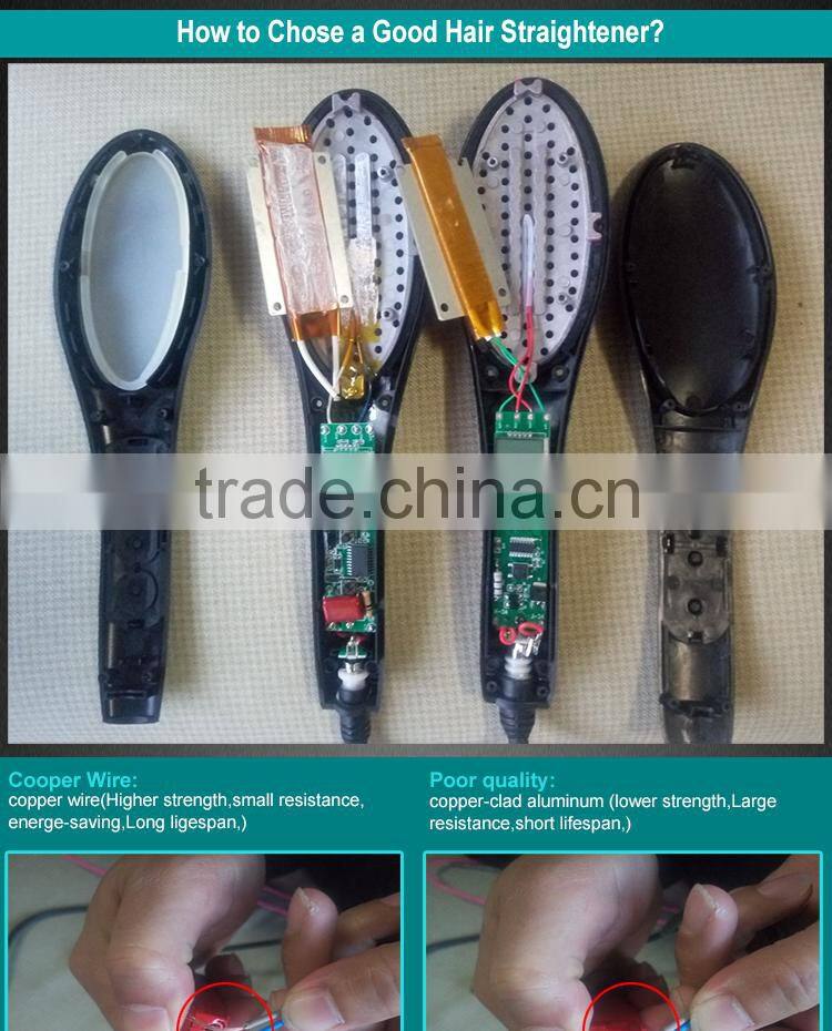 Cheap Superior Qualiy Electric Fast Heat Up Safe CE FCC ROHS comb straightener