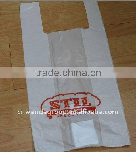 Die cut plastic bag Upper double folding plastic bag