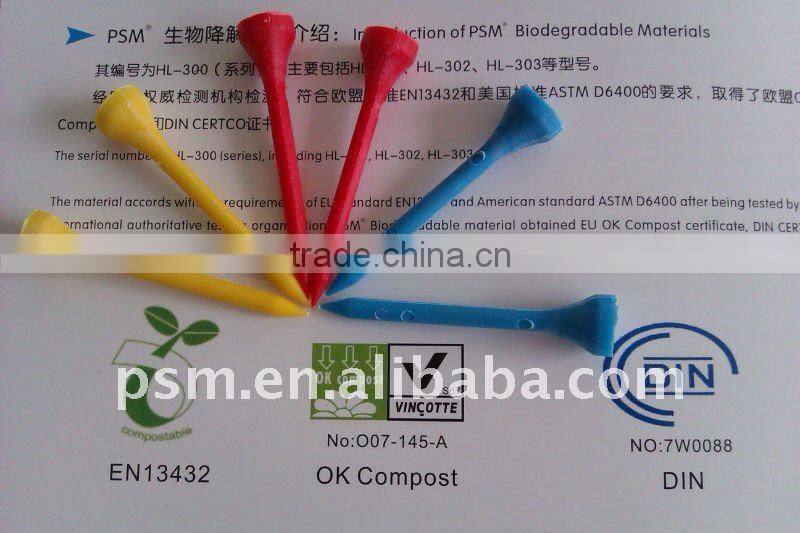 specialized golf tees made from cornstarch