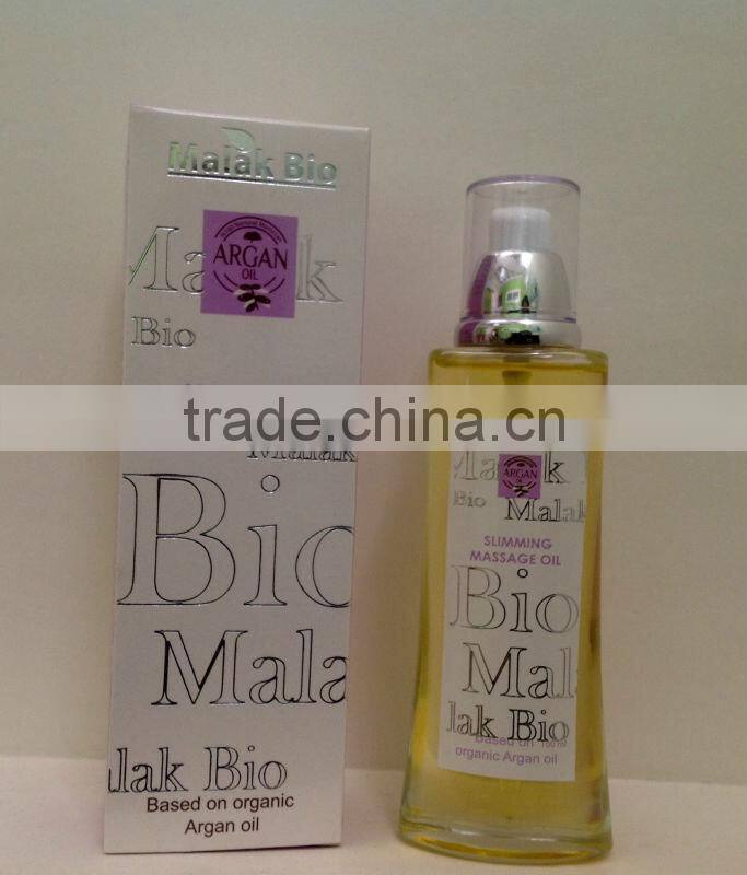 Slimming massage oil based on argan oil and essential oils