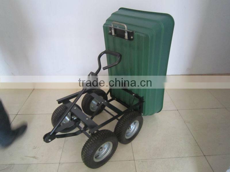 four-wheel plastic garden dumping wagon TC2135