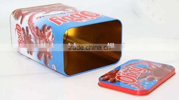 Shiny Cover Empty Tin Box Tea Tin Container With Customer Logo Printing
