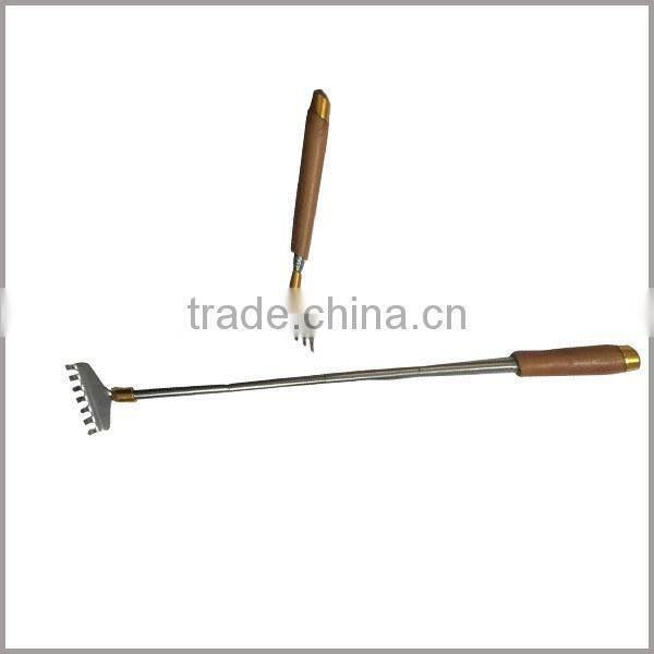 Extendable Hand Shape Wood Back Scratcher With Massager