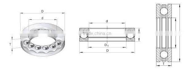 Washing Machine Ball Bearings 51203 51204 Thrust ball bearing 51202