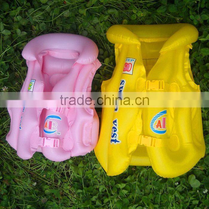 Inflatable pvc pvc swim vest for kids.OEM orders are welcome.