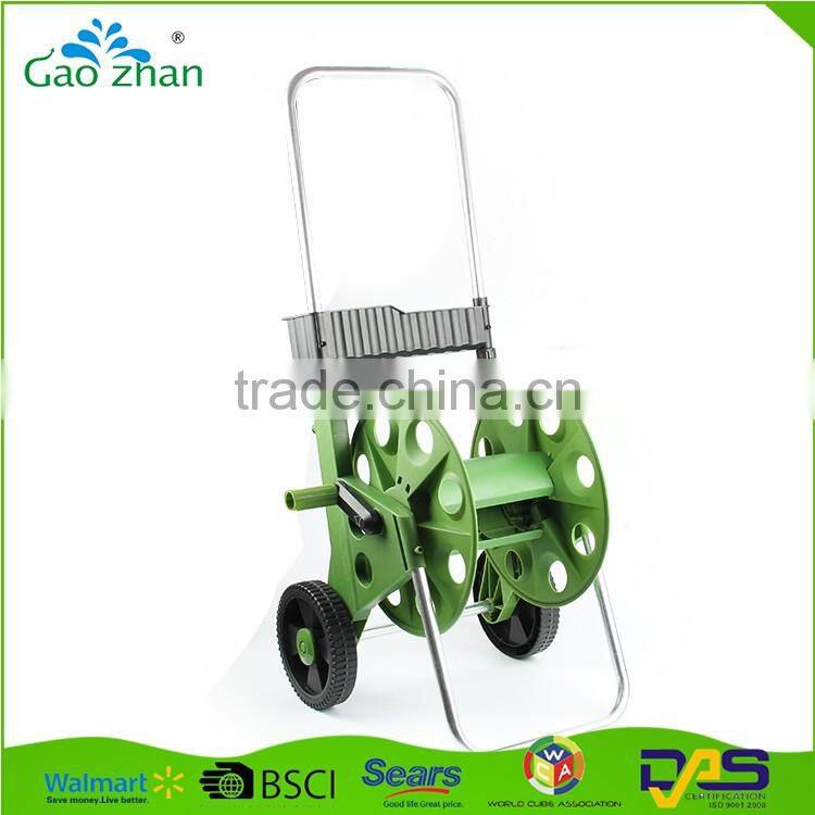 Professional garden supplier easy working hand-push type hose reel cart