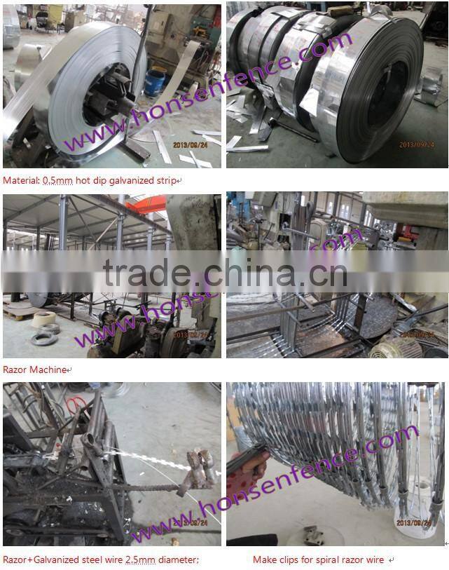 2015 Best selling !Hot-dipped Galvanized BT0-12 razor barbed wire