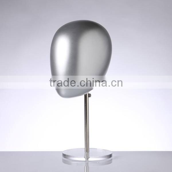 Wholesale fabric and chrome silver mannequin head for hat display