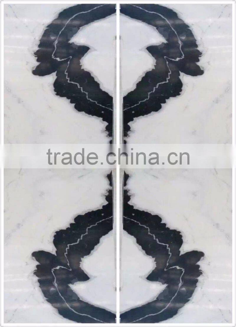 Chinese panda white marble polished tile
