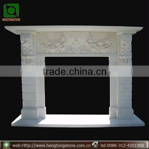 Cheap White Marble Electric Fireplace Mantel