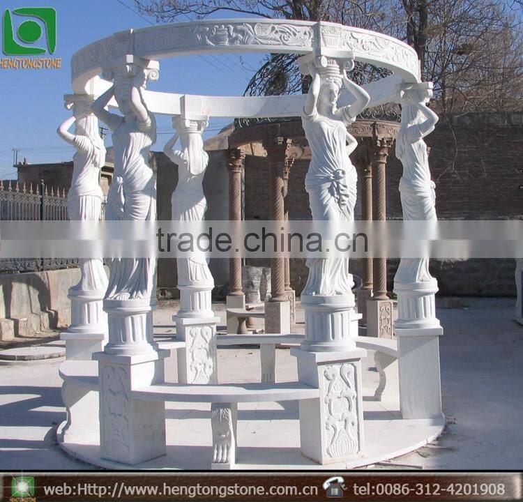 Garden Decorative Man-made Marble Gazebo Pavillion