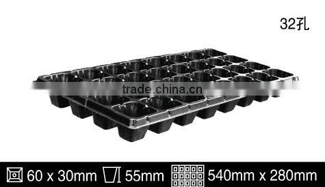 Black plastic material seed trays type plastic nursery trays for garden