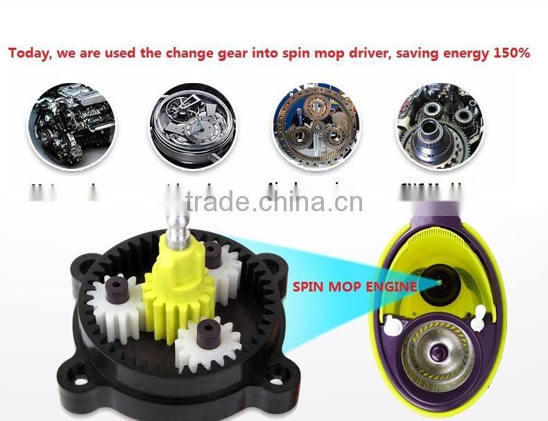 Magic 360 spin mop with wheels microfiber mop designed by power saving system