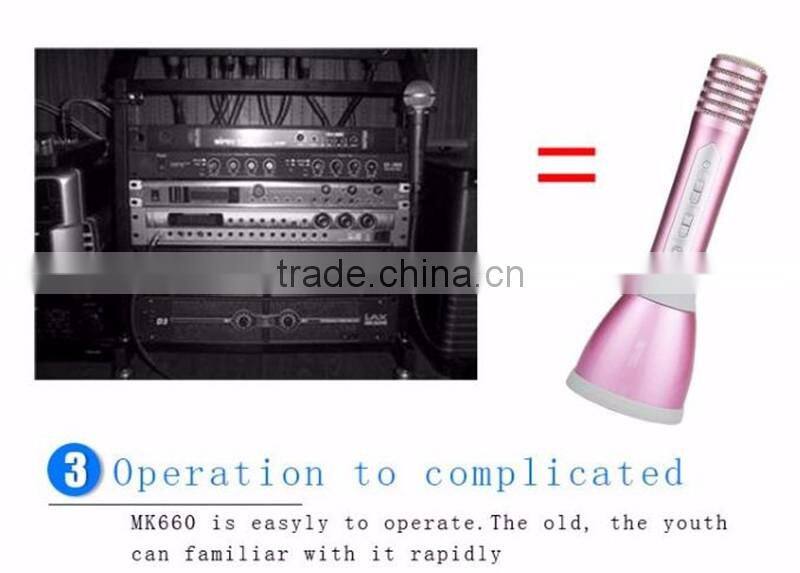 Alibaba wholesale portable Karaoke microphone for Smartphones Bluetooth speaker Portable Wireless Karaoke Microphone